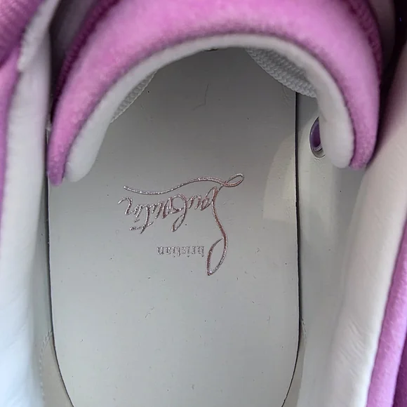 Christian Louboutin Lavender Spiked Sneakers - Picture 8 of 11